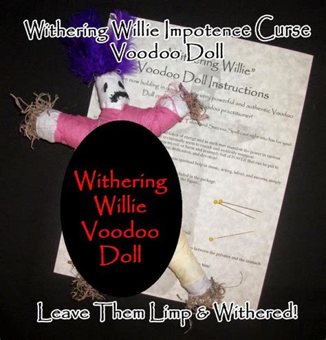 Withering Willie Cheating Lover Penis Impotence Voodoo Doll Curse Kit