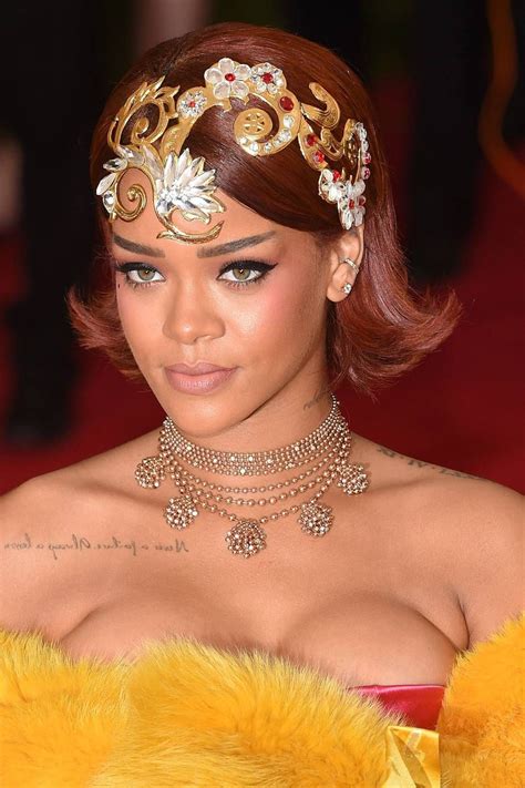 Red Hair Celebrities Celebrity Redheads Glamour Uk Rihanna Short