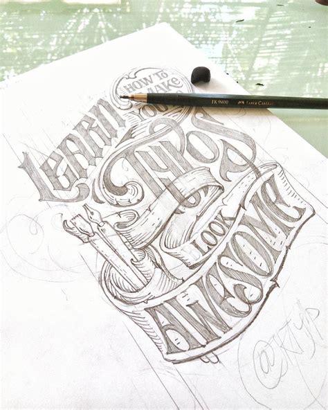 Typography By Hand Typography Drawing Creative Lettering Hand
