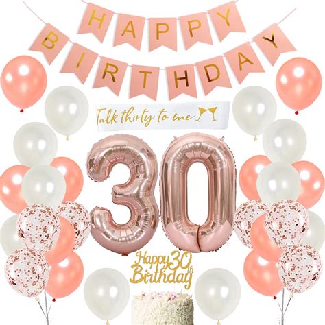 Buy Joymemo 30th Birthday Decorations Rose Gold For Women 30th Happy