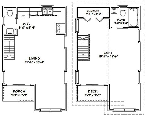 16x26 House W Loft 16x26h4 722 Sq Ft Excellent Floor Plans