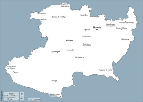 Michoacán Mapa Gratuito Mapa Mudo Gratuito Mapa En Blanco Gratuito