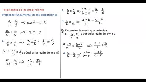 Propiedades De Las Proporciones Razones y Proporciones Aritmética Ejemplo YouTube