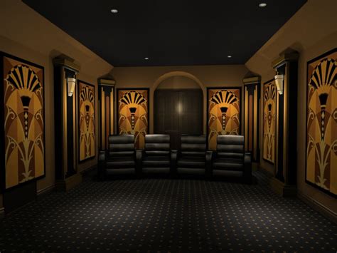Home Theater Design And Beyond By 3 D Squared Inc Art Deco Home