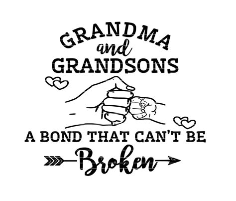 Grandma And Grandsons Bond That Cant Be Broken Svg Grandma Etsy