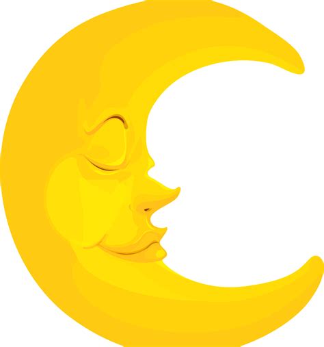 Yellow Area Pattern Crescent Moon Clipart Png Download 600566