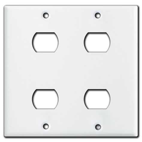 2 Gang 4 Stacked Despard Switch Wall Plate Polished Chrome