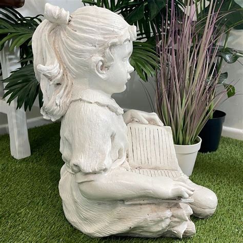 Girl Reading Book Garden Statue 45cm