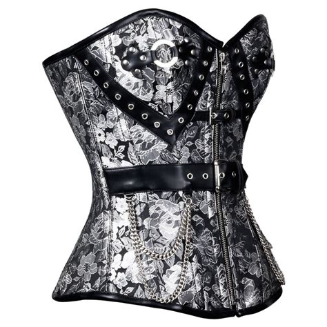 Black And Silver Gothic Corset Corsets And Bustiers Gothic Corset Plus Size Corset