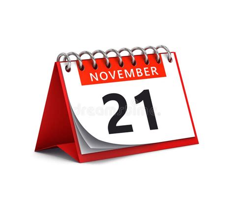 3d 21 November Calendar Stock Illustration Illustration Of Twentyone