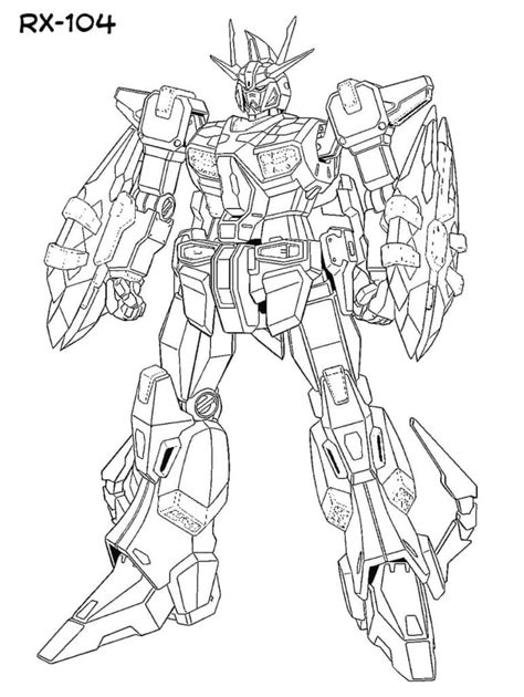 Rx 104 Gundam Coloring Page Anime Coloring Pages