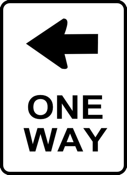 One Way Traffic Sign Clip Art Free Vector In Open Office