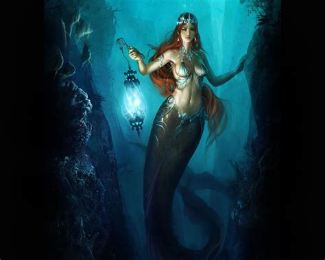 Wallpaper Fantasy Art Fantasy Girl Underwater Mermaids Darkness