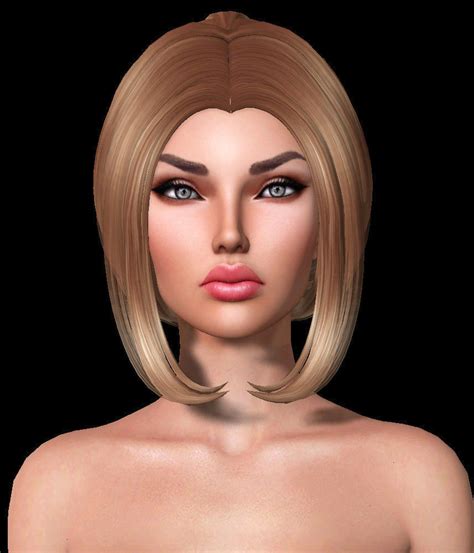 3d Model Inez Female Hair Style 3d Rigged 3d Model Vr Ar Low Poly