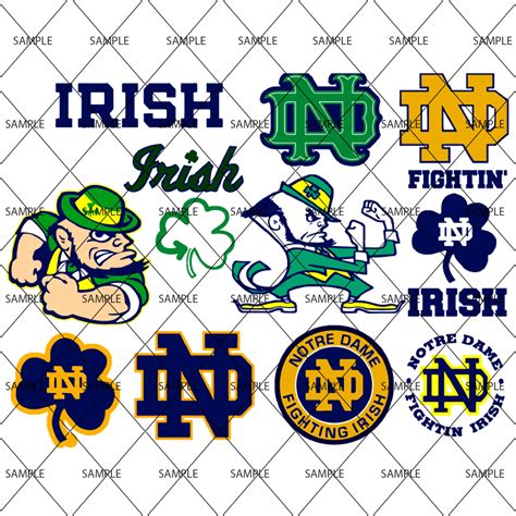 Fighting Irish Svg Notre Dame Clipart College University Sport Etsy