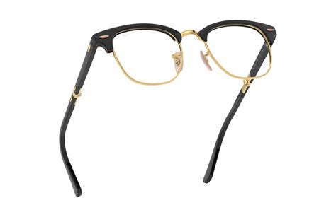 Ray Ban Clubmaster Eyeglasses Black And Gold
