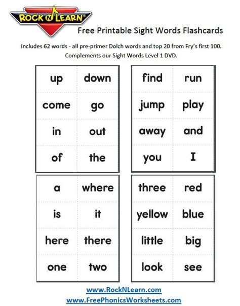 Pin On Sight Words Preschool Kindergarten And 1st Grade