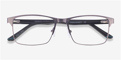 Carbon Rectangle Matte Gunmetal Full Rim Eyeglasses Eyebuydirect