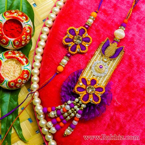 Uniquely Decorated Bhaiya Bhabhi Ki Rakhi Buy Online Bhaiya Bhabhi