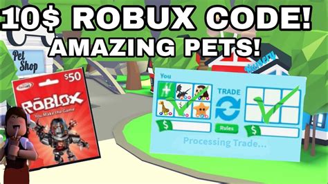 This is the latest list with working promotions which is always up to date. ROBUX CODE AND ADOPT ME PET GIVEAWAY!! - YouTube