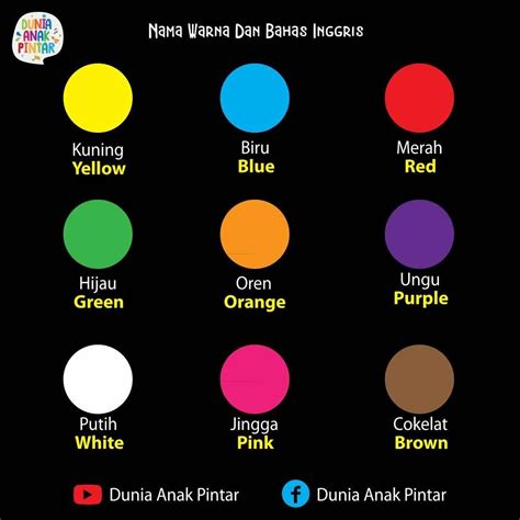 Konsep 36 Warna Dalam Bahasa Inggris Beserta Artinya Aneka Warnaku