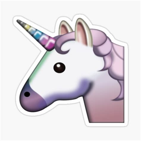 Majestic Unicorn Emoji Sticker For Sale By Printpress Redbubble