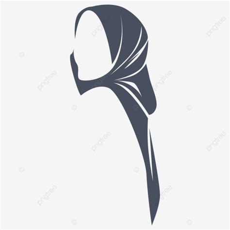 Gambar Desain Logo Selendang Gaya Longgar Jilbab Jilbab Logo Kecantikan Png Dan Vektor Dengan