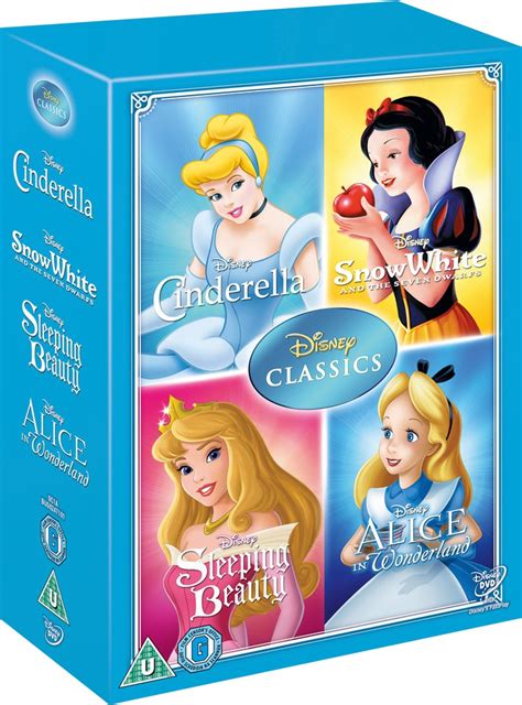 Disney Classics Timeless Classics 4 Dvd Snow White Cinderella Sleeping Beauty And Alice In