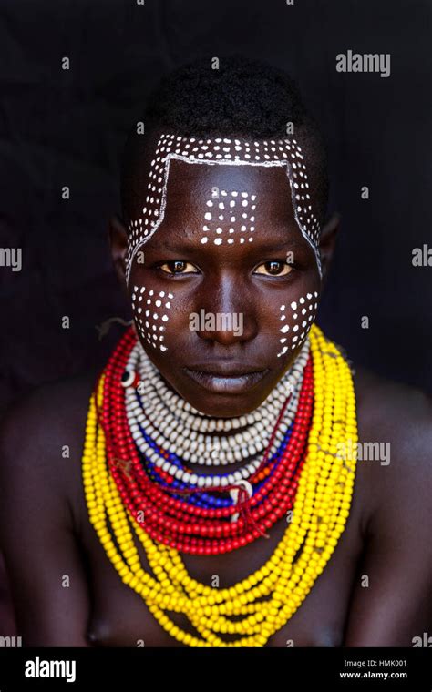 A Portrait Of A Young Woman From The Karo Tribe Kolcho Village Omo