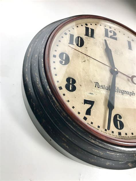 Hammond Postal Telegraph 20 Wall Clock Vintage Etsy