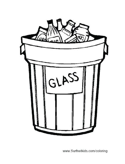 Garbage Bin Coloring Page