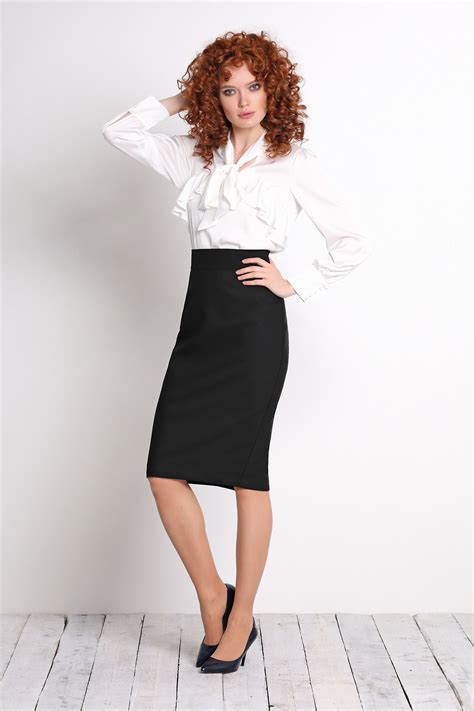 What A Redhead High Waisted Skirt Office Outfits For Ladies Skirts