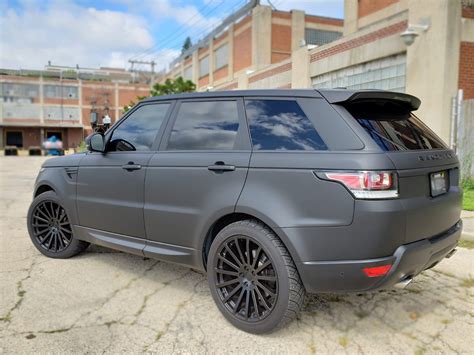 2017 Range Rover Sport Matte Black Wrap Mr Kustom Auto