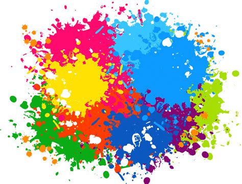 Rainbow Paint Splatter Transparent Paint Splatter Png Clipart Large Images