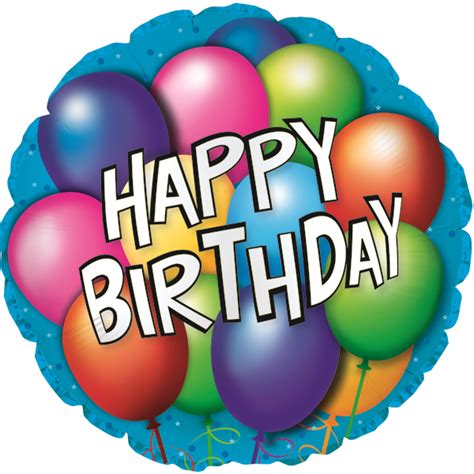 The image is png format with a clean transparent background. Birthday Balloon - The Village Florist