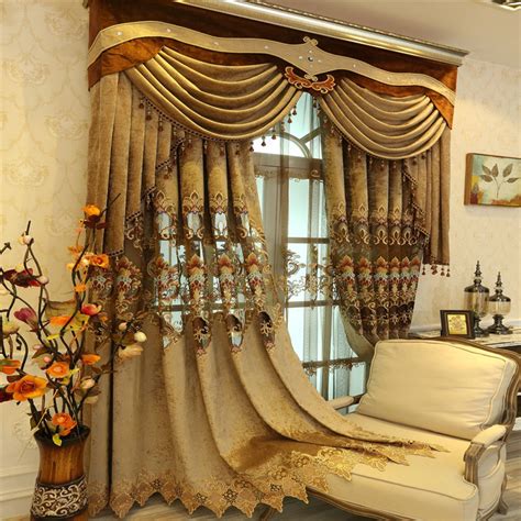 2021 Curtain European Style Luxury Luxury Curtains Lace Water Soluble