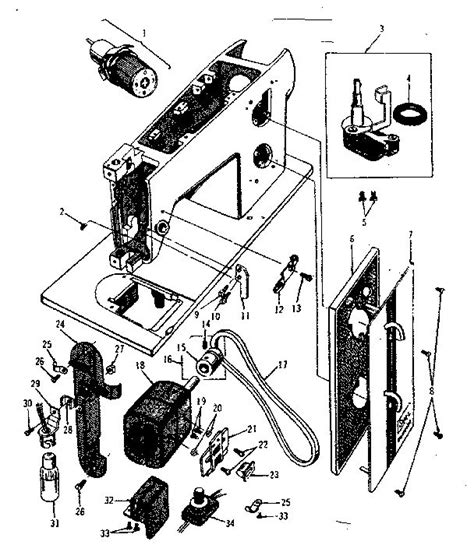 An Assembly Diagram For A Sewing Machine