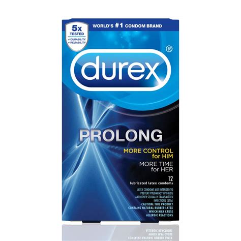 Durex Prolong Climax Control Latex Condoms 12 Count Buy Online In