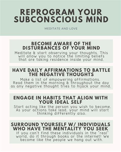Reprogram Your Subconscious Mind Daily Affirmations Subconscious