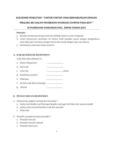 DOC Kuesioner Penelitian Revisi Baru DOKUMEN TIPS