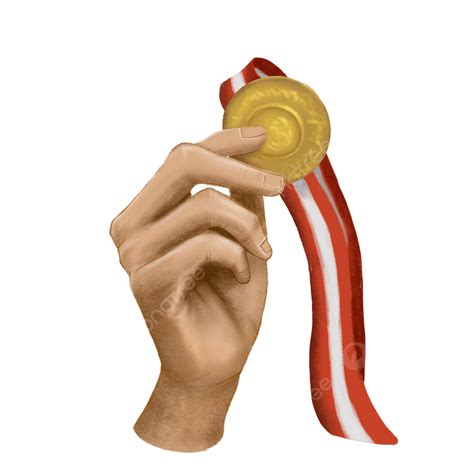 Hands Holding Medal Png Picture Hand Holding Circular Gold Medal