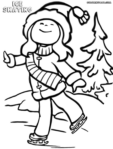 You might just need to be reminded of all the wonderful things to do in winter. Ice skating coloring pages | Coloring pages to download ...