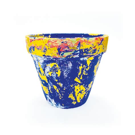 Blue And Yellow Big Flower Pot Save The Children Shop