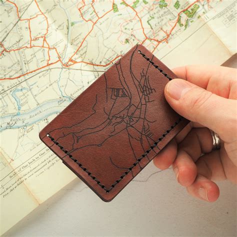 Custom Road Map Card Holder Luxury Leather Card Holders HÔrd