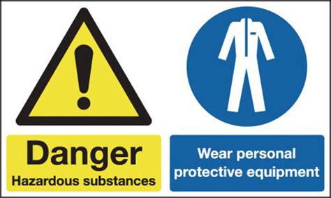 Danger Hazardous Substances PPE Sign Morsafe UK