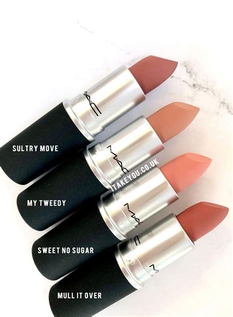 Mac Sultry Move My Tweedy Sweet No Sugar And Mull It Over Mac Lipstick Shades Lipstick