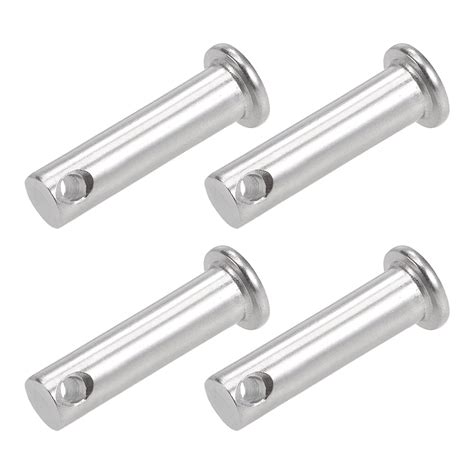 Single Hole Clevis Pins 8mm X 30mm Flat Head 304 Stainless Steel Link Hinge Pin 4 Pcs