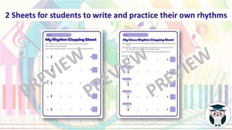 10 Dotted Rhythms Clapping Sheets Teaching Resources