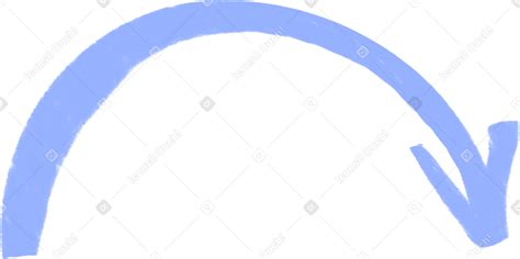 Curved Light Blue Arrow Illustration In Png Svg