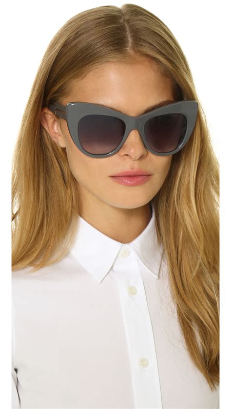 Stella Mccartney Cat Eye Statement Sunglasses In Gray Lyst